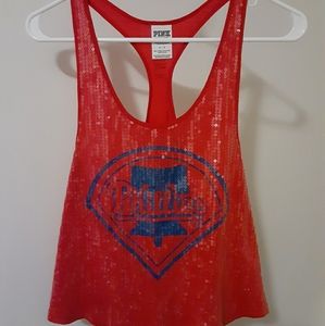 VS-Pink - blinged out Phillies- tank top
